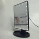 Дзеркало з підсвіткою для макіяжу настільне прямокутне Large Mirror, косметичне LED-дзеркало з регулюванням нахилу і підставкою для дрібниць, живлення від USB/батарейок Чорне, MLLM-22-Black - зображення 8