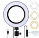 Кільцева світлодіодна LED лампа Ring Fill Light QX300 30 см зі штативом 75-210см, світлодіодне LED кільце від USB, набір для блогера 3 режиму - зображення 7