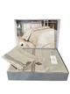 Комплект постельного белья Maison Deluxe Beige Brown люкс сатин 220-200 см бежевый - изображение 1