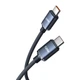 Кабель PD Type-C до Type-C 120W 6A 2 м швидкого заряджання та передачі даних Сірий ( код: Type-C2m120WS ) - зображення 2