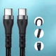 Кабель PD Type-C к Type-C 120W 6A 2 м быстрой зарядки и передачи данных Чёрный ( код: Type-C2m120WB ) - изображение 5