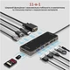 USB-хаб Promate PrimeHub-Pro USB-C PD/HDMI/VGA/2xUSB 3.0/2xUSB 2.0/RJ45/SD/MicroSD/AUX 3.5 мм Grey (primehub-pro.grey) - зображення 2