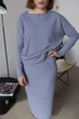 Костюм-двойка с юбкой из плотного трикотажа Capricious CAPS0112 2XL светло-серый - изображение 4