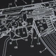 Футболка хлопковая длинная мужская P1G-Tac AK-47 UA281-29891-BK-AK 3XL Combat Black с принтом (2000980661923) - изображение 5