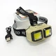 Ліхтар налобний акумуляторний Bailong HX-816S 2COB(white+red) із сенсорним датчиком вологозахист - зображення 3