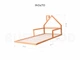 Детская кровать-домик Монтессори Busy Wood Модель 3 на полу с ламелями 140x70 см натуральное дерево - изображение 2