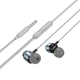 Дротові наушники HOCO M122 Power metal universal earphones with microphone, 3.5mm, 1.2m, metal-grey - изображение 3