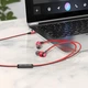 Проводные вакуумные наушники HOCO M85 Platinum sound universal earphone with mic, 3.5mm, 1.2m, red - изображение 4