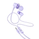 Проводные наушники HOCO M107 Discoverer universal earphones with mic, 3.5mm, 1.2m, purple - изображение 1