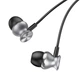 Проводные наушники HOCO M106 Fountain metal universal earphones with microphone, 3.5mm, 1.2m, grey - изображение 4