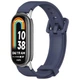 Ремешок силиконовый с металлическим креплением Mi Jobs Premium Comfort для фитнес браслета Xiaomi Mi Band 10/9/8 Dark Blue + Silver (mrk6698) - изображение 1
