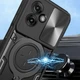Чехол Magnetic Shield для Motorola Moto G55 бампер противоударный с подставкой кольцом Black - изображение 2