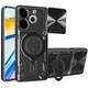 Чехол Magnetic Shield для Tecno Pova 6 Neo / LI6 бампер противоударный с подставкой кольцом Black - изображение 1