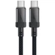 Кабель Acefast C12-03 USB 2.0 Type-C to Type-C 1.2 м 60W 3A stainless steel Black (6974316283317) - изображение 1
