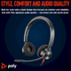 Проводная гарнитура наушники с микрофоном Poly BlackWire C3320 M USB-C + USB-C/A Adapter HS Stereo Black (8X220AA) - изображение 2