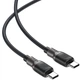 Кабель USB 2.0 Acefast C10-03 Type-C to Type-C 1.2 м 3A silicone braid Black (6974316283119) - зображення 3
