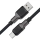 Кабель Acefast C10-04 USB 2.0 USB to Type-C 1.2 м 3A silicone braid Black (6974316283126) - зображення 2