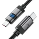 Кабель Acefast C15-03 USB 2.0 Type-C to Type-C 1.2 м 60W 3A digital display Black (6974316283720) - зображення 3