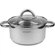 Каструля індукційна Ofenbach Casserole із нержавіючої сталі 3л зі скляною кришкою (98407) - изображение 1