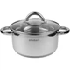 Каструля індукційна Ofenbach Casserole із нержавіючої сталі 4л зі скляною кришкою (98408) - изображение 1