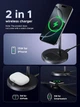 Магнітна бездротова зарядна підставка 2-in-1 UGREEN W710 Qi2 25Вт MagSafe для iPhone 16 15 14 13 12 Pro Max, AirPods 3/2/Pro Black (45382) - зображення 3