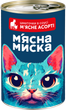 Упаковка полноценного корма для взрослых кошек М'ясна Миска кусочки в соусе мясное ассорти 4 x 415 г (4820255192567) - изображение 2