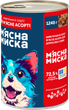 Упаковка полноценного корма для взрослых собак М'ясна Миска кусочки в соусе мясное ассорти 4 x 1240 г (4820255192550) - изображение 3