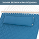 Двухместный гамак SOFT голубой XXL 200x140 с планками WCG - изображение 5