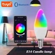 Розумна лампочка E14 LED Smart Bulb RGB Bluetooth різнокольорова смарт лампа 9 Вт з керуванням у додатку Tuya - зображення 2