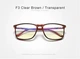 Окуляри комп'ютерні Blue Blocker 45% для чоловіків і жінок KINGSEVEN 7365 Clear Brown F3 - зображення 2