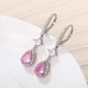 Бижутерия серьги из медицинской стали Cubic E2171 Silver 592 - изображение 4