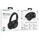 Бездротові навушники BOROFONE BO31 Prestige active noise reduction BT headphones, BT5.4, ANC, AUX, BT, 400mAh, 38h Max, black - зображення 3