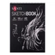 Альбом для графики А5 Santi Black Sketch Book 15х21 см 145 г/м2 30 листов черная бумага на спирали (743242) - изображение 1