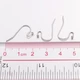Швензы Крючок, Латунь, Платина, 22х11мм, 50 шт - изображение 3
