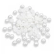 Кабошоны Жемчуг АВС-пластик, Полукруглые, Белый, 10х5мм, около 105шт/25г - изображение 1