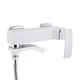 Смеситель для ванны белый Qtap Swan Cascada с поворотным изливом, лейкой и шлангом QTSWA260CRW45569 Chrome/White - изображение 4