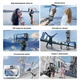 Штатив стабілізатор Gimbal Q18 360 , селфі палиця зі стабілізатором для телефону LED освітлення монопод чорний (508) - зображення 8