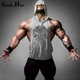 Майка спортивная с капюшоном Skull Gray 4030 XL Серый - изображение 3