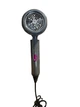 Фен для волосся зі складною ручкою Fold Hair Dryer 3990 з підсвіткою та насадкою концентратором 2000 Вт Сірий - зображення 2
