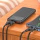 Павербанк HOCO J121 10000mAh 22.5W быстрая зарядка 2USB/1Type-C Черный - изображение 4