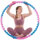 Обруч для похудения массажный разборной Хула Хуп Hula Hoop DYNAMIC JIESEN HOOP 1 кг 8 секций d-97 см розовый-синий JS-6011 - изображение 11