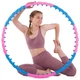 Обруч для похудения массажный разборной Хула Хуп Hula Hoop DYNAMIC JIESEN HOOP 1 кг 8 секций d-97 см розовый-синий JS-6011 - изображение 12