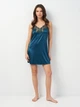 Ночная рубашка женская больших размеров Effetto Satin Elegance S03407 XL Изумрудная (2000985257336) - изображение 1