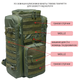 Тактичний рюкзак бойового медика з відділом для нош волокуш DERBY MultiPack армійський медичний рюкзак хакі - зображення 8