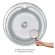 Кухонна мийка WEZER 510(06) Satin 510x180 мм + сифон - изображение 2