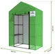 Теплиця Cultivo 140x73x200 см ПЕ плівка зелена 4 полиці (000065) - изображение 2