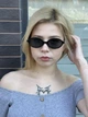 Очки солнцезащитные женские овалы черные. Женские овальные очки - изображение 3
