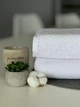 Комплект махрових рушникыв Ideal Textile 50х90 та 70х140 см білі 550 г\м2 - зображення 5