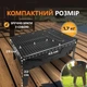 Міні складаний мангал похідний портативний компактний гриль BBQ 43 см маленький розкладний з гратами для барбекю - зображення 2