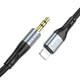 Кабель AUX HOCO UPA22 Silicone 3.5мм на Lightning, 1 м, з алюмінієвими коннекторами - зображення 5